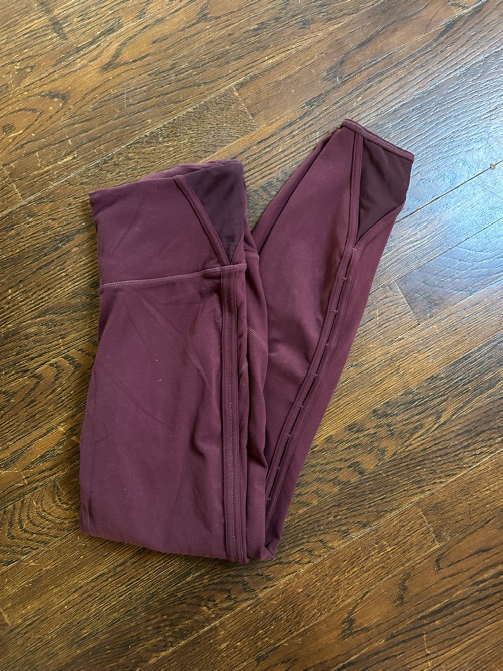 Athleta Maroon High-Waist Athletic Leggings, size ST